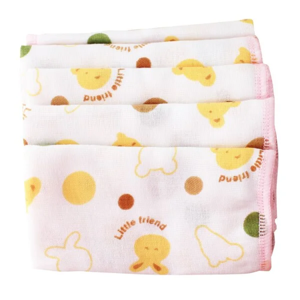 Khăn gạc cao cấp in hình Papa 25x26cm,5c/ bịch