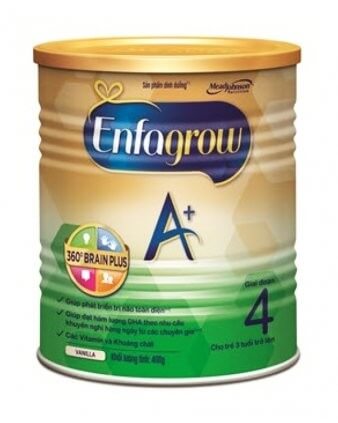 Sữa bột Enfagrow A+4 Vanilla 360 độ Brain Plus, 3 tuổi trở lên, 400g