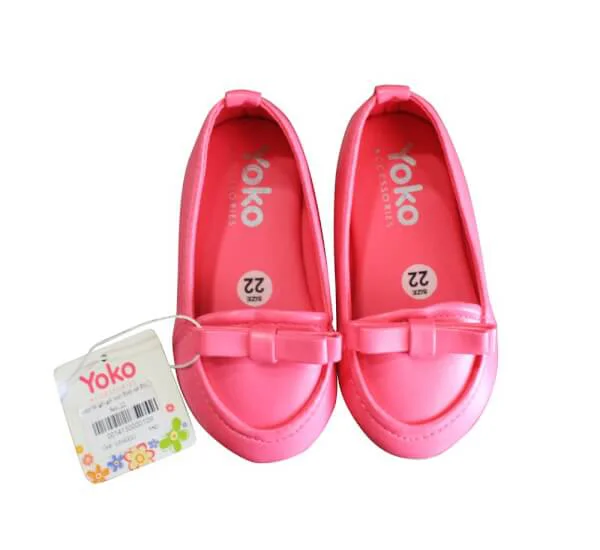 Giày bé gái giả mọi đính nơ đôi_ Sen