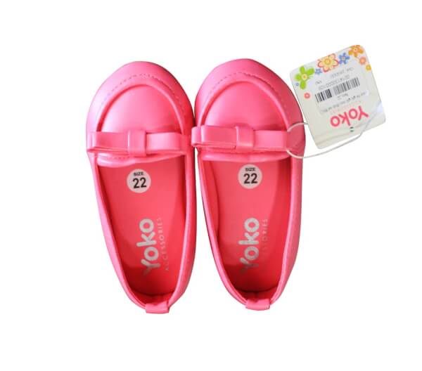 Giày bé gái giả mọi đính nơ đôi_ Sen