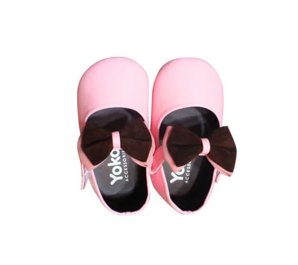 Giày bé gái quai đính nơ nhung_Sen