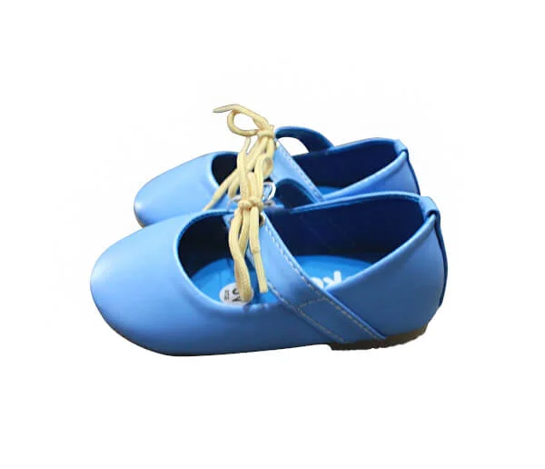 Giày bé gái cột dây rút_Xanh