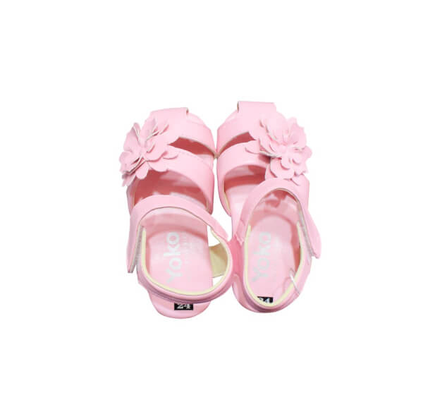 Sandal rọ bé gái đính hoa xòe_Phấn