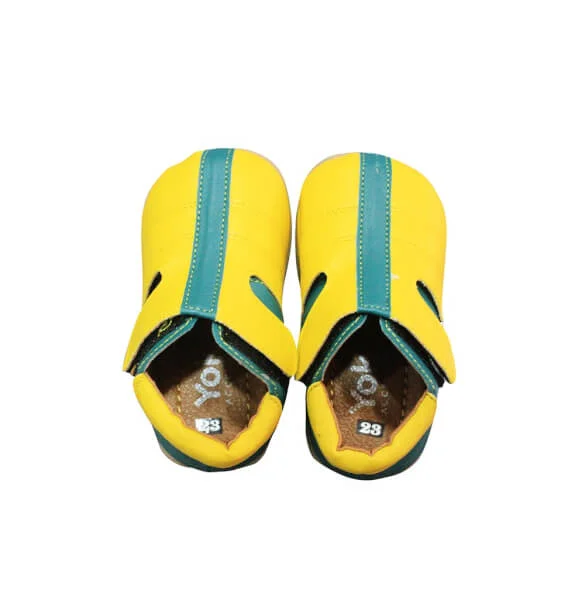 Giày bata bé trai thể thao phối màu_Vàng xanh