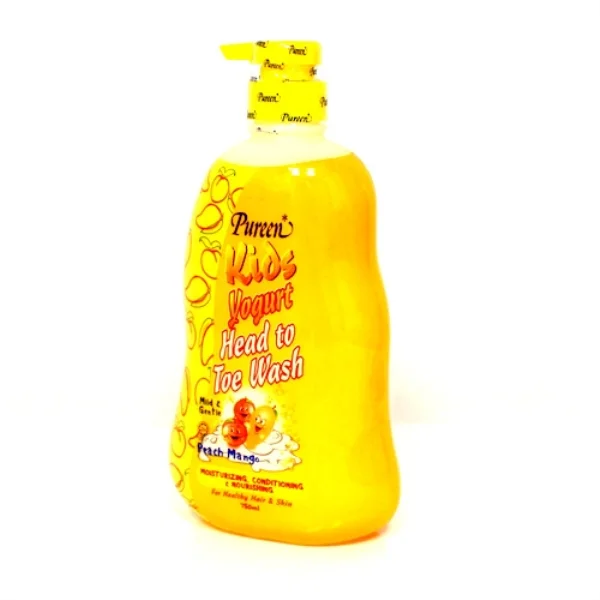 Tắm gội to&agrave;n th&acirc;n Pureen tinh chất Sữa chua, Đ&agrave;o v&agrave; Xo&agrave;i 750ml