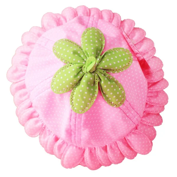 Nón tròn bé gái viền răng cưa