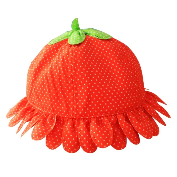 Nón tròn bé gái viền răng cưa