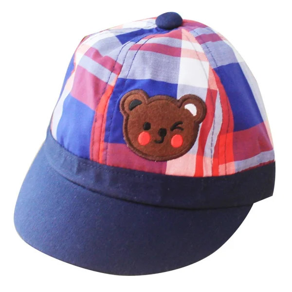 Nón kết bé trai nhung đính mặt gấu