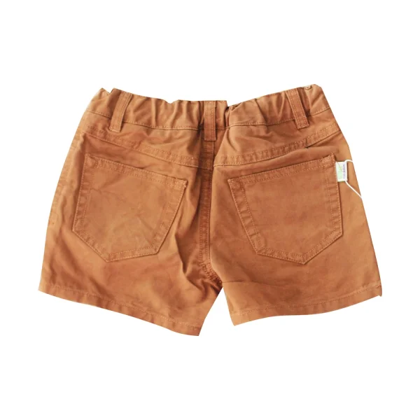 Quần kaki bé trai ngắn trơn thêu nét hình xe