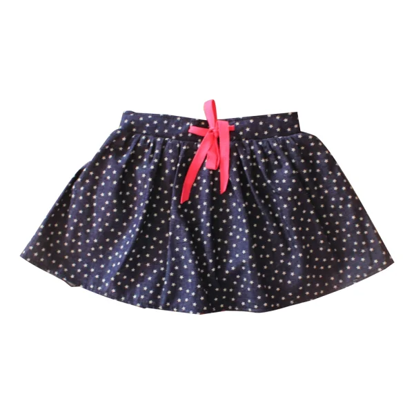 Chân váy bé gái denim in ngôi sao