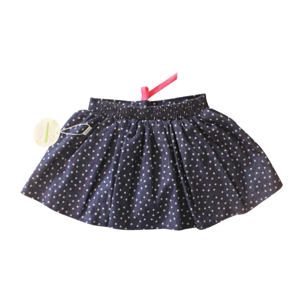 Chân váy bé gái denim in ngôi sao