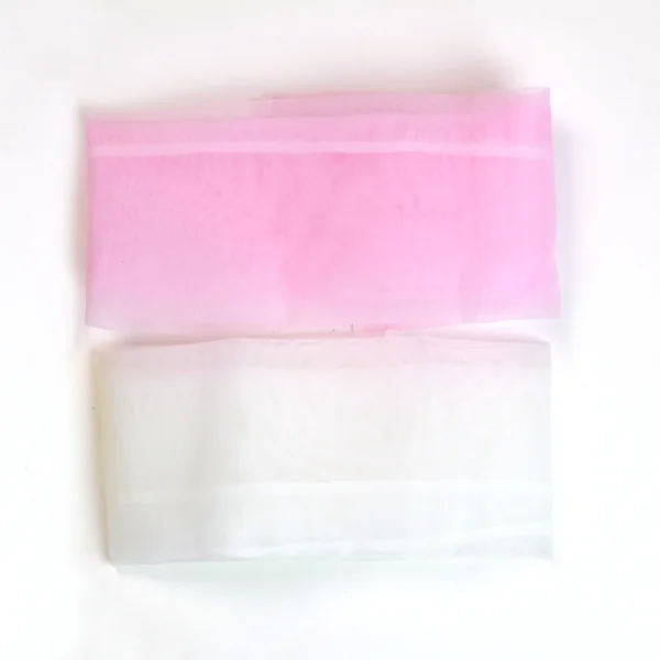 Cặp khăn Voan có viền Trắng, Hồng