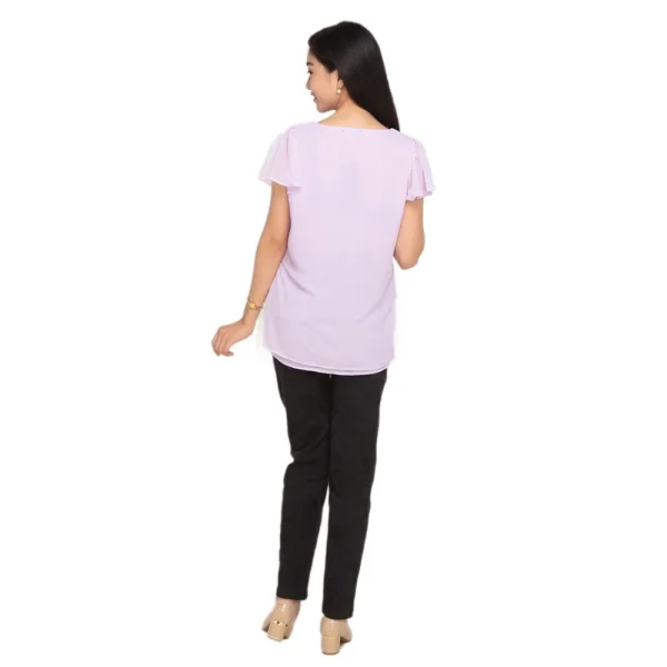 Áo voan 3 tầng bèo, tay ngắn