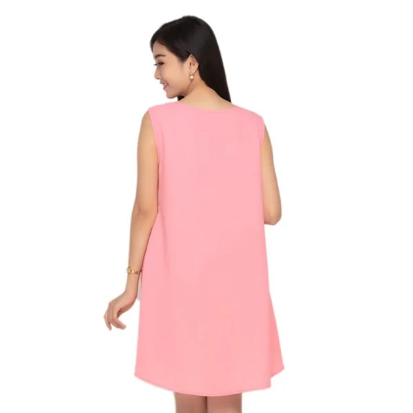 Đầm voan 2 lớp, thân xẻ tà