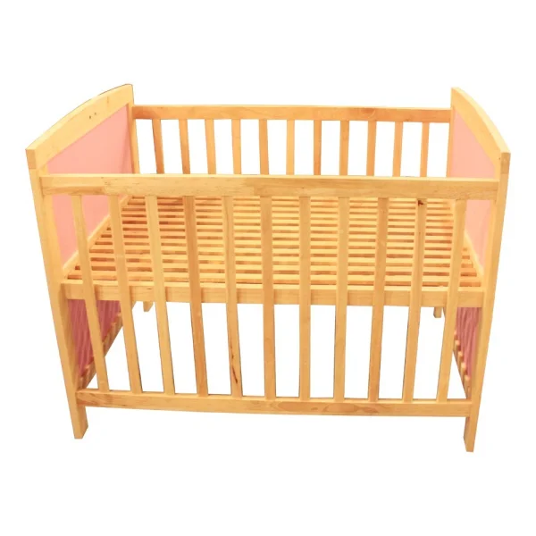 Giường cũi gỗ Papa màu hồng 60cmx100cm