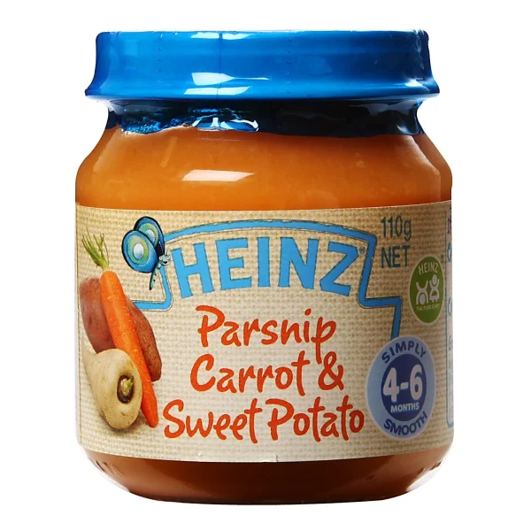Dinh dưỡng đóng lọ củ cải, cà rốt và khoai lang nghiền Heinz 110g