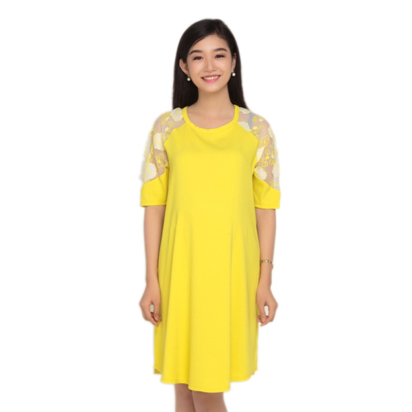 Đầm suông tay lỡ phối ren
