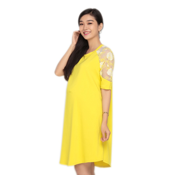 Đầm suông tay lỡ phối ren