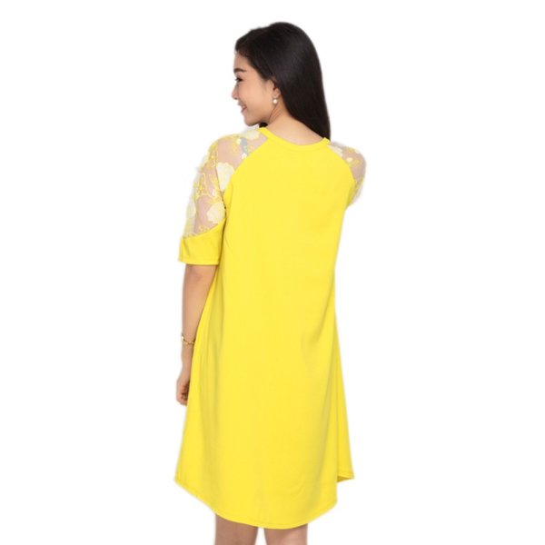 Đầm suông tay lỡ phối ren