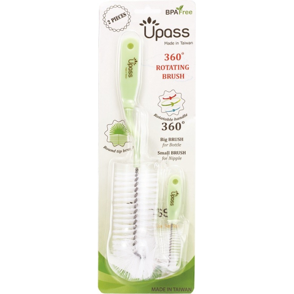 Bộ cọ bình sữa, núm ti quay 360o Upass UP7001C