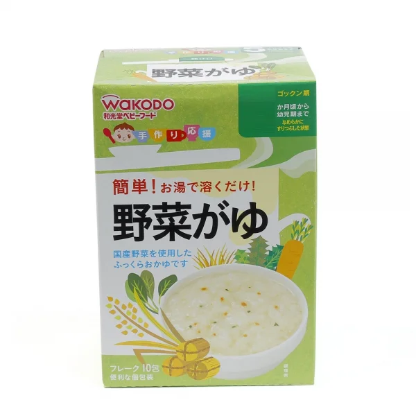 Cháo ăn dặm Wakodo bột cháo, gạo và rau