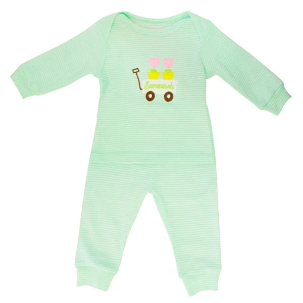 Bộ sọc bé gái Papa 0-3 M, Hồng