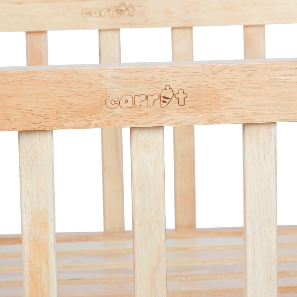 Giường cũi Carrot màu tự nhiên, 80x120cm