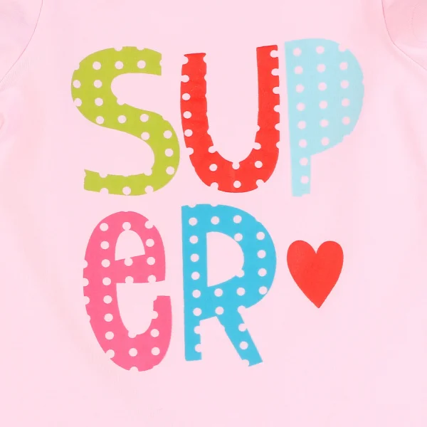 Áo thun bé gái tay ngắn Super