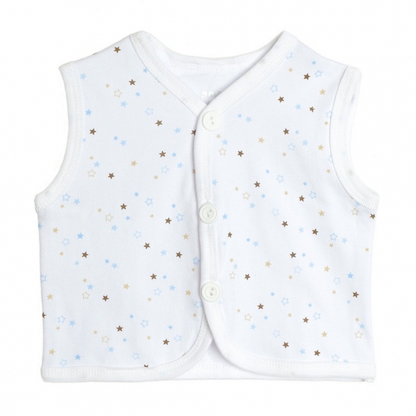 Áo ghi lê in hình sao PaPa 0-3 M, Trắng