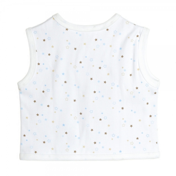 Áo ghi lê in hình sao PaPa 0-3 M, Trắng