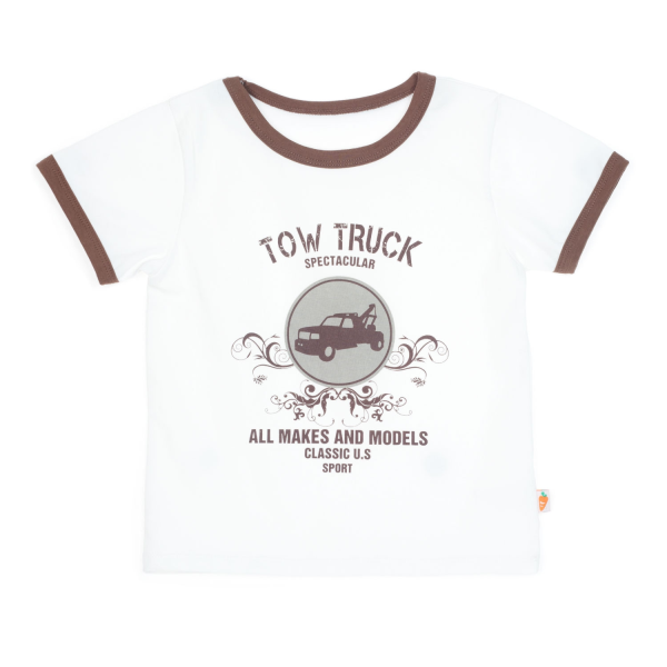 Bộ thun bé trai Tow Truck phối quần caro