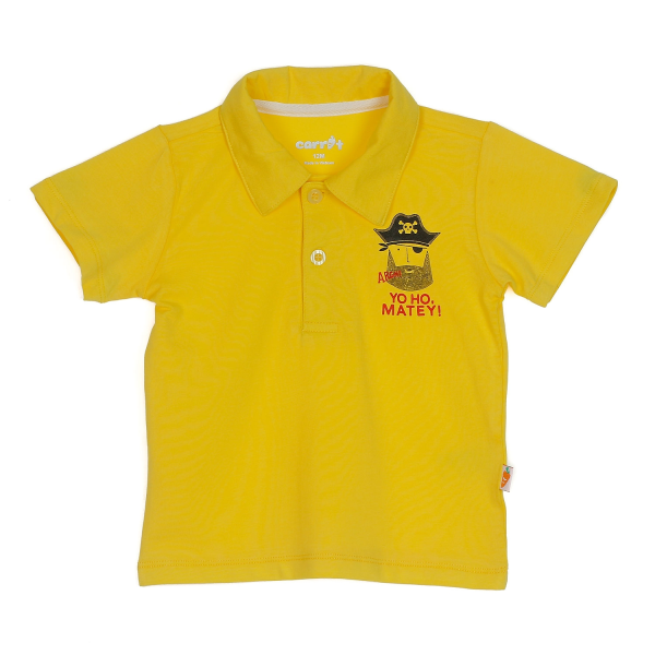Áo thun bé trai tay ngắn polo in cướp biển