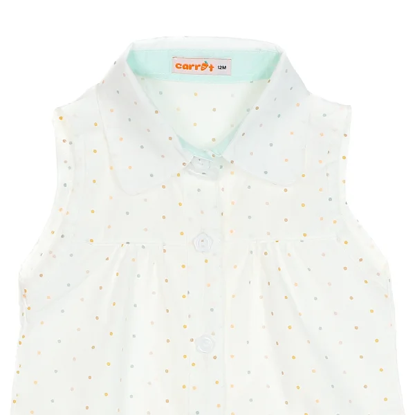 Áo vải bé gái sát nách thắt nơ lai