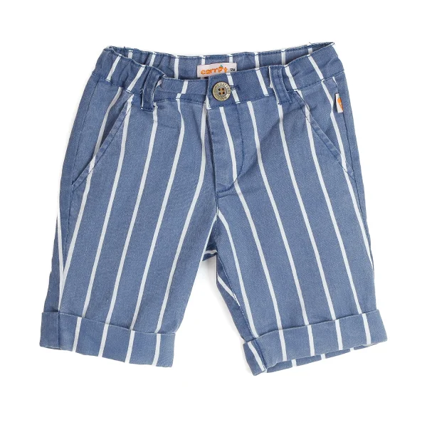 Quần kaki bé trai lửng sọc lớn xẻ túi