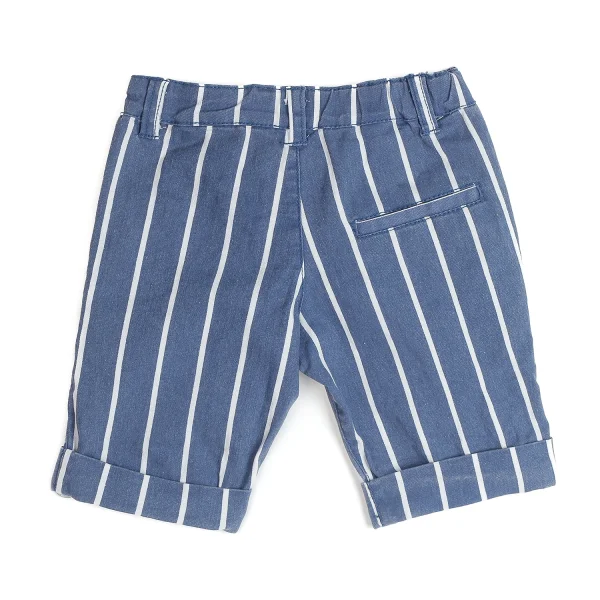 Quần kaki bé trai lửng sọc lớn xẻ túi