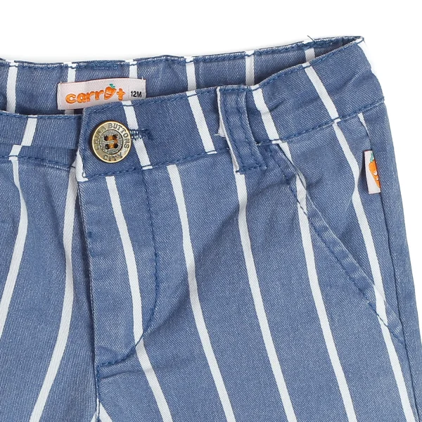 Quần kaki bé trai lửng sọc lớn xẻ túi