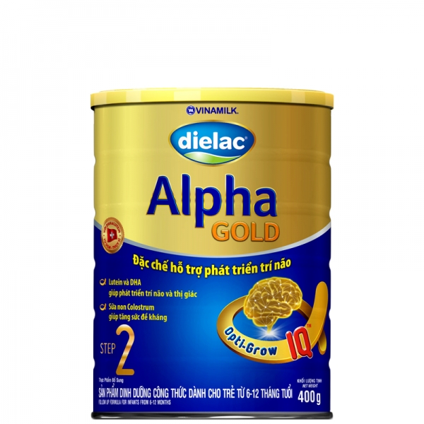 Sữa bột Dielac Alpha Gold Step 2, 6-12 tháng, 400g