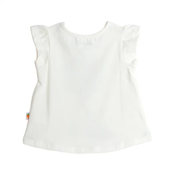 Áo thun bé gái tay ngắn in chậu hoa