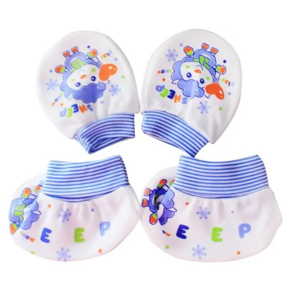 Bộ bao tay-chân bo in hình PaPa 0-12M