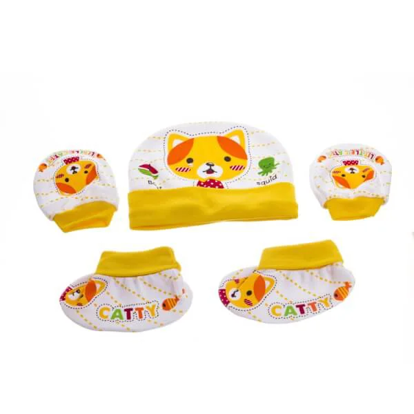 Bộ Nón bao tay-chân bo in hình PaPa