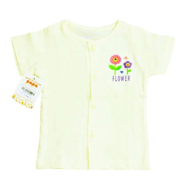 Áo sơ sinh cài giữa tay ngắn Papa