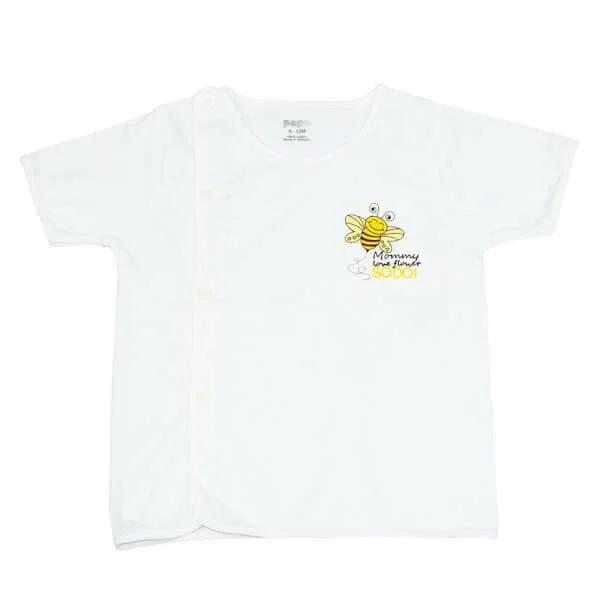 Áo sơ sinh cài chéo tay ngắn Papa