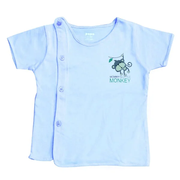 Áo sơ sinh cài chéo tay ngắn Papa