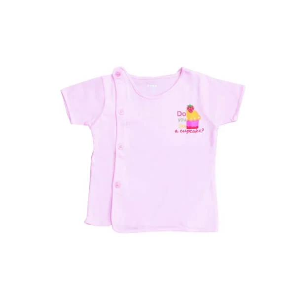 Áo sơ sinh cài chéo tay ngắn Papa