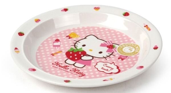 Đĩa tròn bằng nhựa Hello Kitty LKT460- Ø190 x 22mm