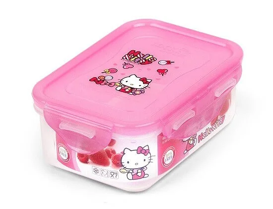 Hộp nhựa hình chữ nhật Hello Kitty LKT816- 180ml
