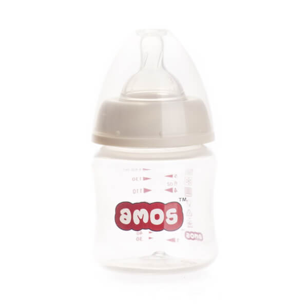 Bình sữa cổ rộng không tay cầm Amos 150ml