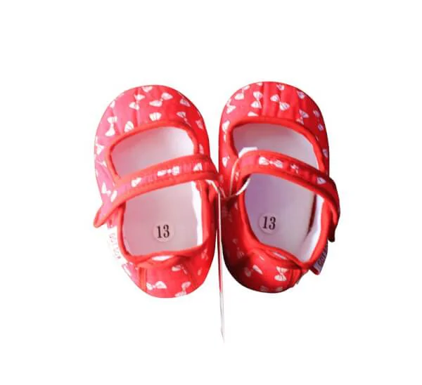 Giày tập đi bé gái quai dán in họa tiết