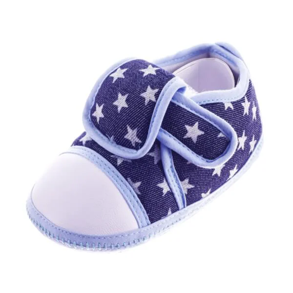 Giày tập đi bé trai caro quai dán