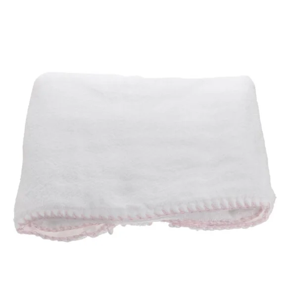 Khăn lông Mollis 60*120 - màu trắng,có viền,B817